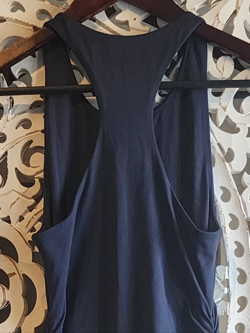 BABATON CONTOUR RUCHED RACEBACK IN BLUE MINI DRESS WOMENS SIZE SMALL - Picture 14 of 16